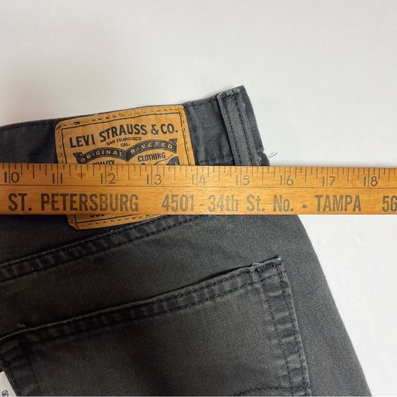 Levis 505 Mens Size 32x30 Flat Front Gray Pants Relaxed Straight Casual Jeans - Picture 7 of 10